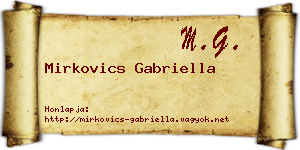 Mirkovics Gabriella névjegykártya